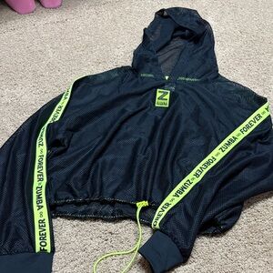 Zumba Fitness Mesh Hoody with Neon Yellow Trim